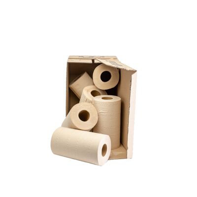 Serviettes de cuisine en bambou - 6 serviettes sans enroulement - The Naked Panda Editon - 2 couches