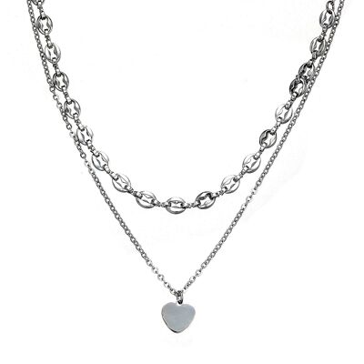 Urbana necklace in silver stainless steel
