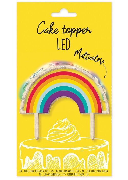 Cake topper led Rainbow (dont 0,08€HT d'éco-participation)