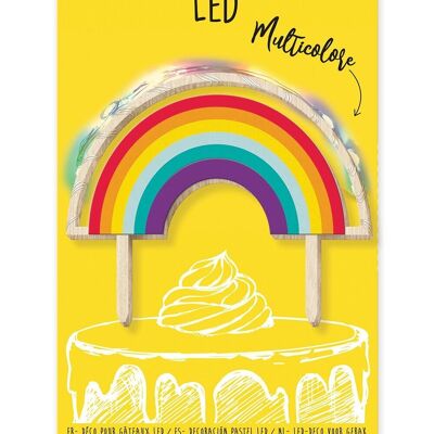 Cake topper led Rainbow (dont 0,08€HT d'éco-participation)