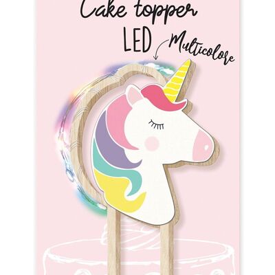 Cake topper Led Licorne(dont 0,08€HT d'éco-participation)