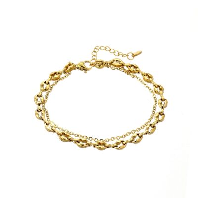 Brazalete Urbana en acero dorado