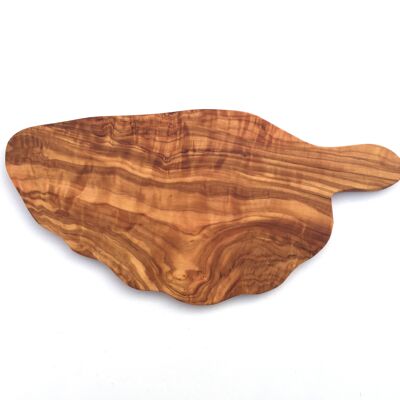 Breakfast board with handle 22 cm extra flat Lightweight made of olive wood