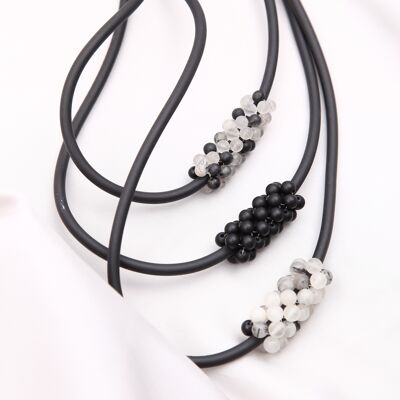 Collana con Onice Bianco Nero