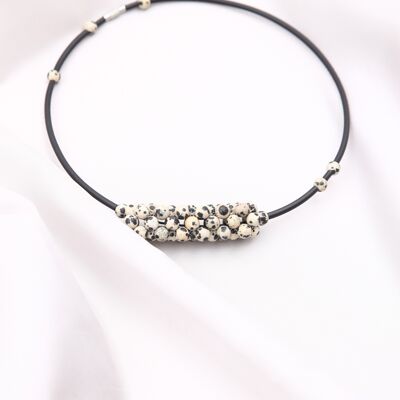 Collier avec Onyx tacheté