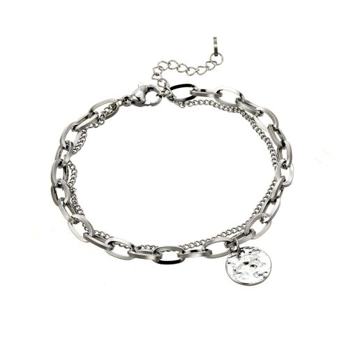 Bracelet Urania en acier inoxydable argenté