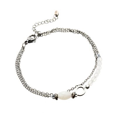 Ulyssa bracelet in white stainless steel