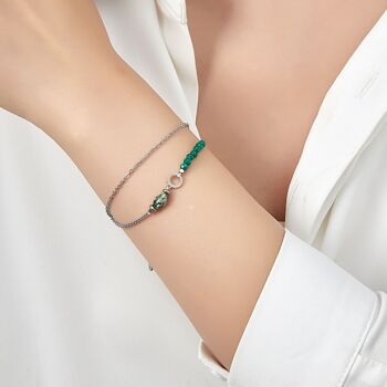 Bracelet Ulyssa en acier inoxydable blanc 2