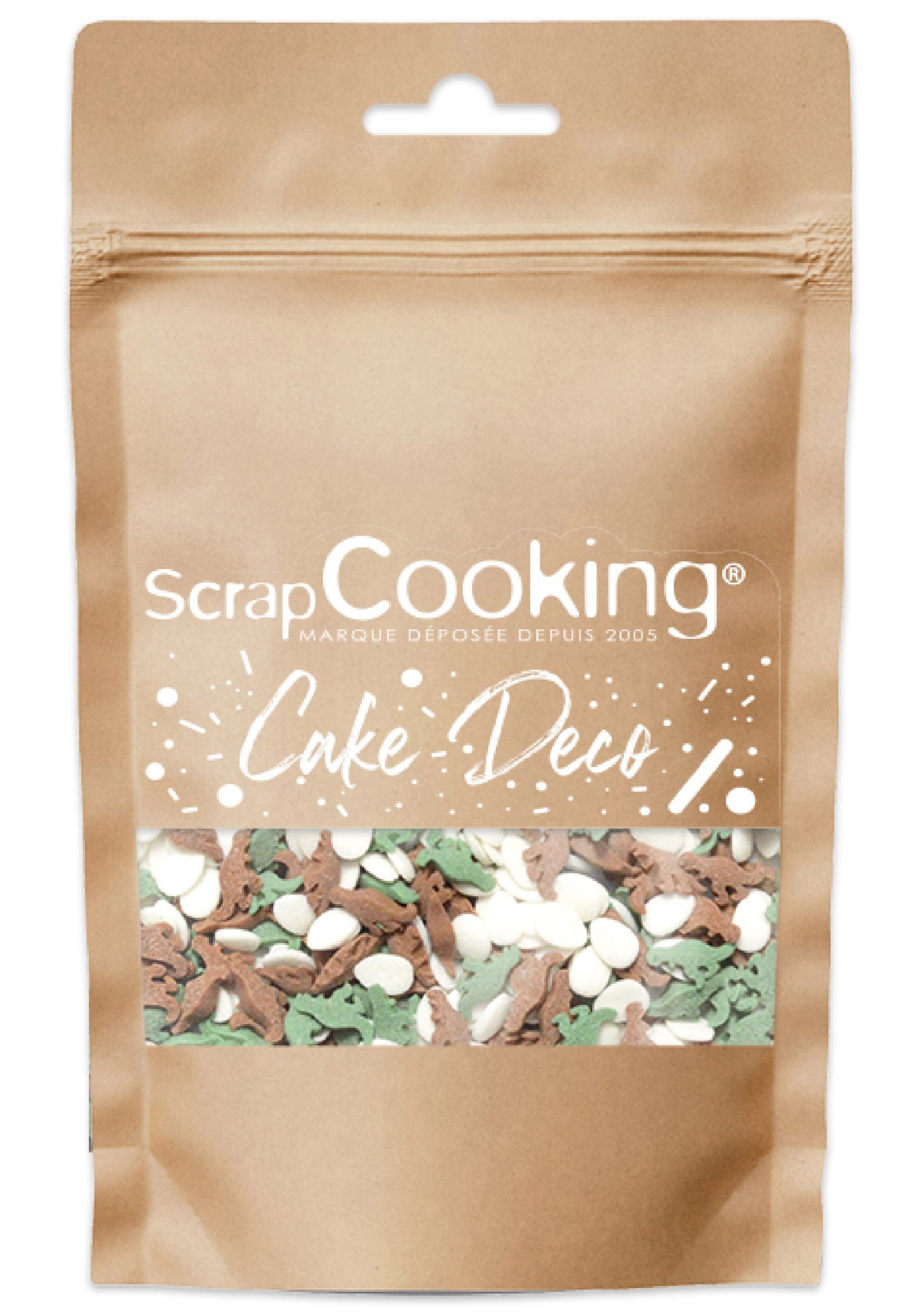 Glas mit süßen Dekorationen "Dino" 55g