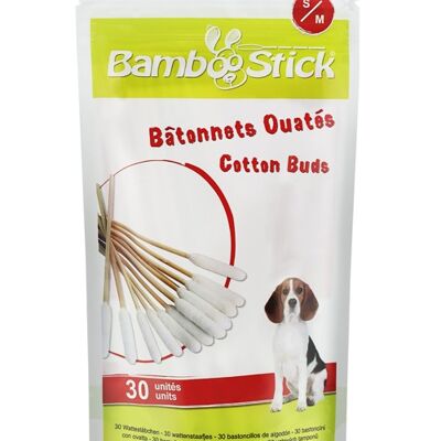 BambooStick Animal - Bastoncillos limpiadores de algodón para los oídos,  pachete de 50 unidades