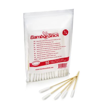 Bag of 50 Bamboostick® cotton swabs S / M