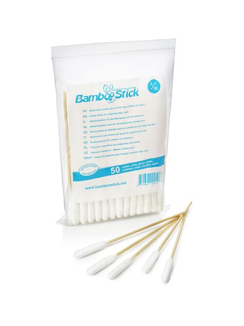 Sachet de 50 coton-tiges Bamboostick® L/XL