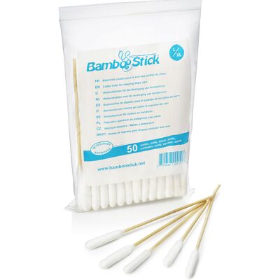 Beutel mit 50 Bamboostick® Wattestäbchen L / XL