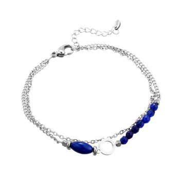 Bracelet Ulyssa en acier inoxydable bleu 1