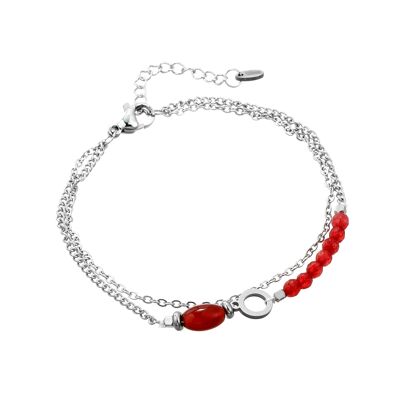 Ulyssa bracelet in red stainless steel
