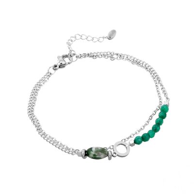 Ulyssa bracelet in green stainless steel