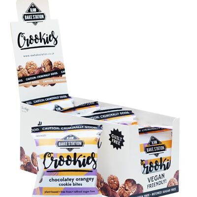 VEGAN COOKIES; Chocolatey & Orangey (12X40g packs)