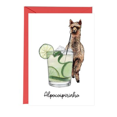 Alpacaipirinha Cocktail Grußkarte