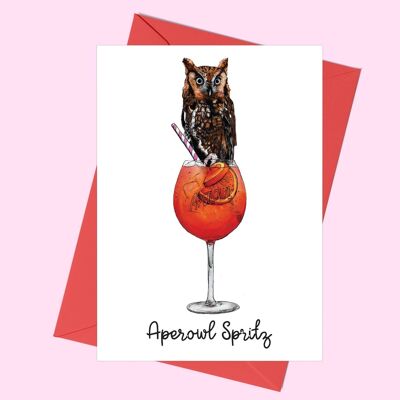 Tarjeta de felicitación Aperowl Spritz