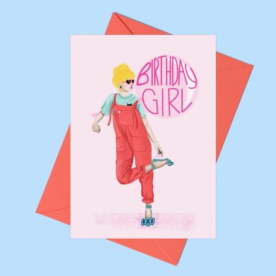 Carte d’anniversaire Bubblegum Girl | Cartes de voeux