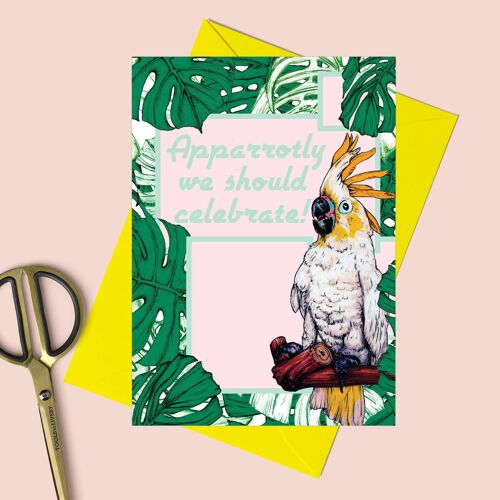 Cockatoo Celebration Greeting Card