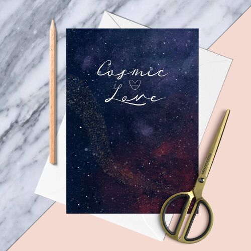 Cosmic Love Celestial Greeting Card