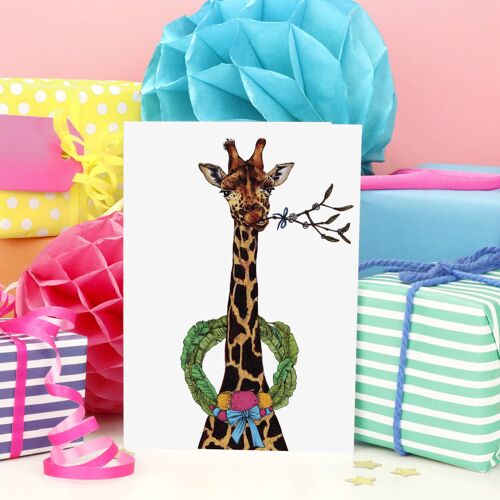 Giraffe Christmas Card | Festive Fiesta | Funny Xmas Card