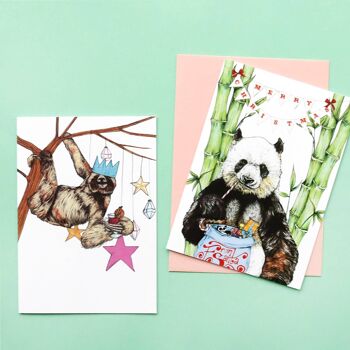 Carte de Noël Panda | Fête festive | Carte de Noël drôle 4