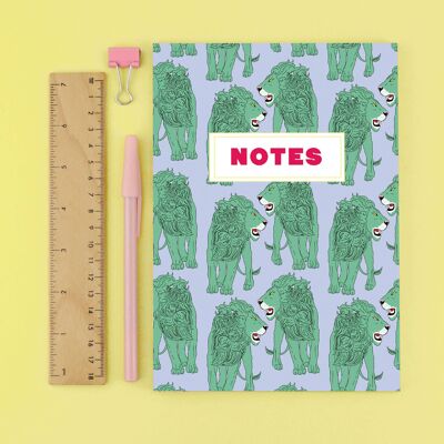 Lion Bullet Grid Notebook | Cat Stationery | Bullet Journal | Eco Friendly