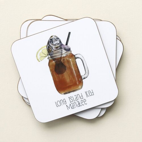 Long Island Iced Manatea Drinks Coaster