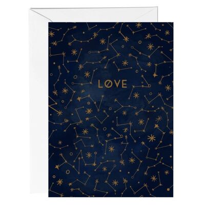 Tarjeta de felicitación Love Celestial Constellation