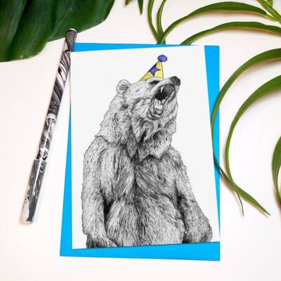 Party Bear Greetings Card