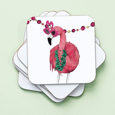 Sottobicchiere per feste Flamingo