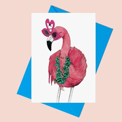 Party Flamingo Greeting Card | Greeting Cards | Bird Birthday Card