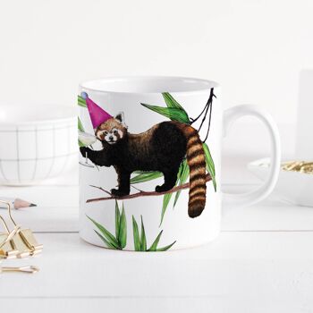 Tasse de pandas roux | Tasse à café pour animaux de fête | Cadeau d'enseignant 4