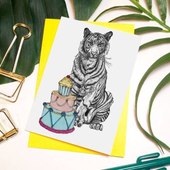 Carte de vœux Tigre du Parti | Carte d'anniversaire | Son anniversaire 1