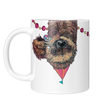 Tasse paresseuse de fête | Tasse à café animale | Cadeau paresseux | Tasse 1