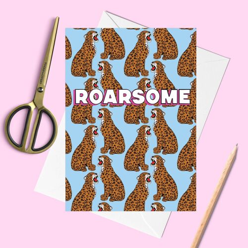 Roarsome Leopard Congratulations Card