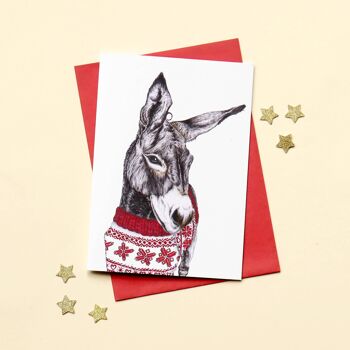 Carte de vœux de Santa's Helper Donkey 3
