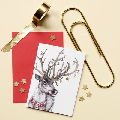 Santa's Helper Reindeer Greeting Card