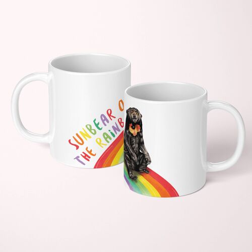 Sun Bear Over the Rainbow Mug | Pride Mug | Bear Coffee Mug