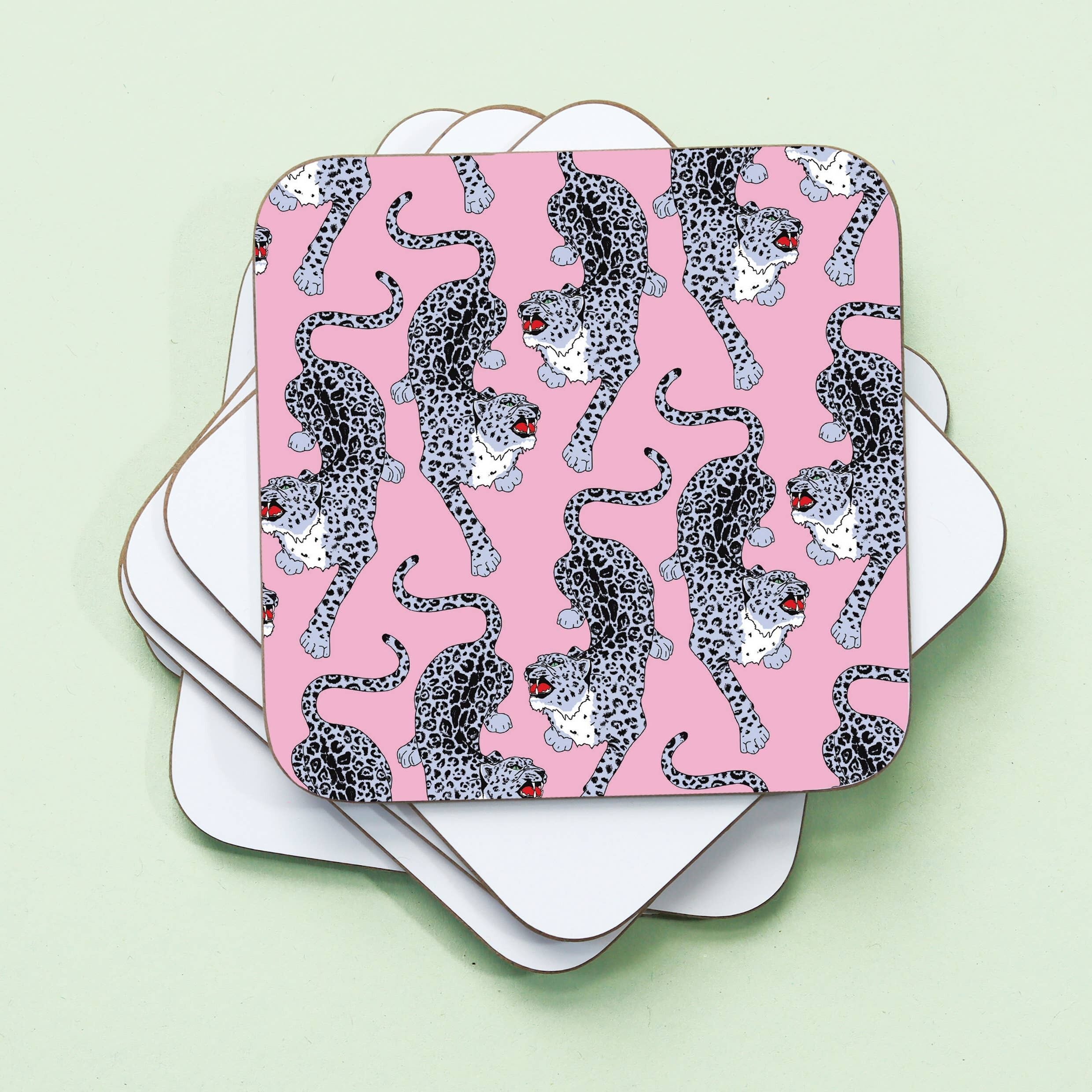 Sottobicchiere con motivo giaguaro gatto selvatico