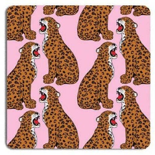 Wild Cat Leopard Pattern Coaster