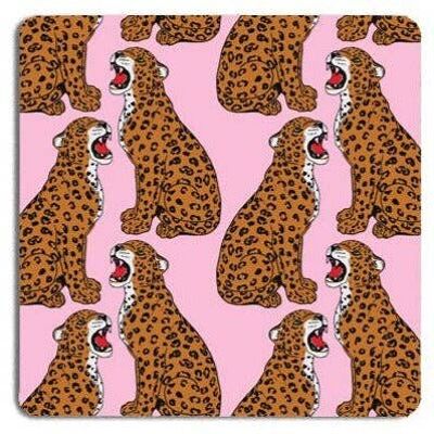 Wild Cat Leopard Pattern Coaster