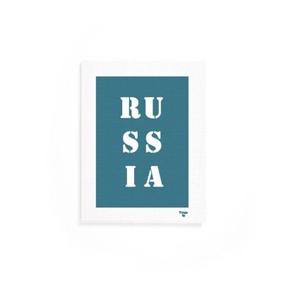 Affiche "Russie" bleue