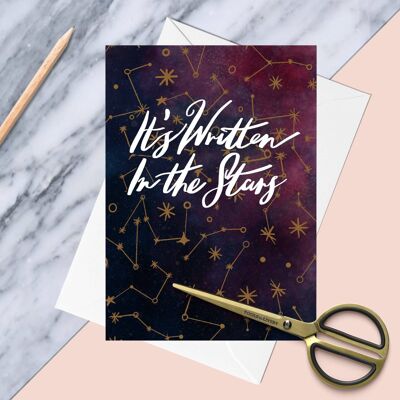 Written In The Stars Celestial Greeting Card