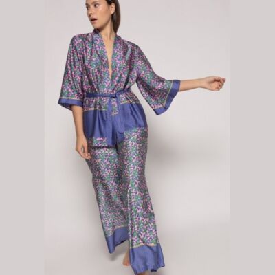 Pantalon kimono lilas