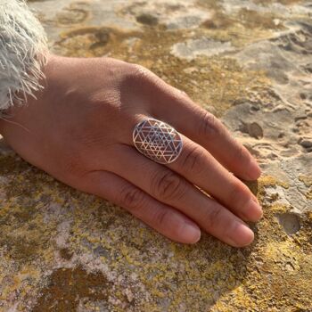 Bague "Sri Yantra" en Argent 925 7