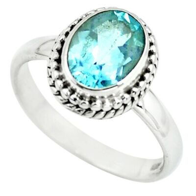 Ring "Spirit and Self-Expression" aus blauem Topas und 925er Silber