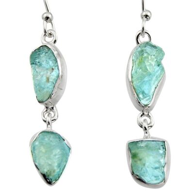 "Wave of Peace" Earrings in Aquamarine and 925 Silver
